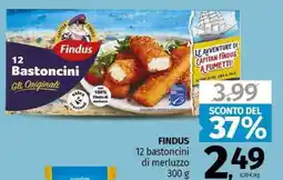 Pam FINDUS 12 bastoncini di merluzzo offerta