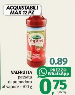 Pam VALFRUTTA passata di pomodoro al vapore offerta