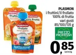 Pam PLASMON i fruttini/il frullato 100% di frutta vari gusti offerta