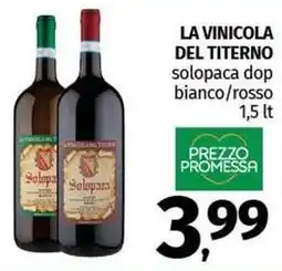 Pam LA VINICOLA DEL TITERNO solopaca dop bianco/rosso offerta