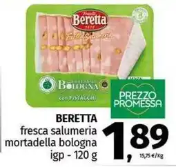 Pam BERETTA fresca salumeria mortadella bologna igp offerta