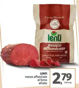 Pam LENTI manzo affumicato al forno all'etto offerta