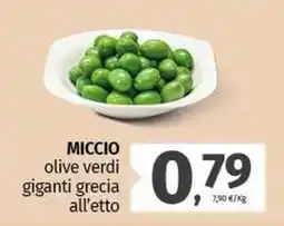 Pam MICCIO olive verdi giganti grecia all'etto offerta