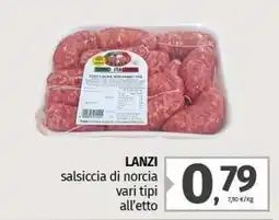Pam LANZI salsiccia di norcia vari tipi all'etto offerta