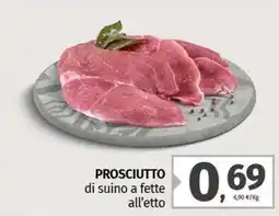 Pam PROSCIUTTO di suino a fette all'etto offerta