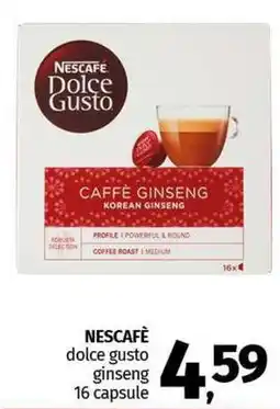 Pam NESCAFÈ dolce gusto ginseng 16 capsule offerta