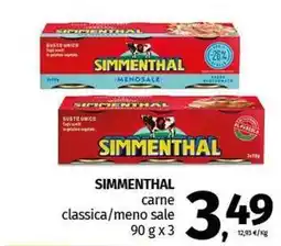 Pam SIMMENTHAL carne classica/meno sale offerta