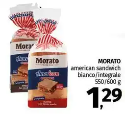 Pam MORATO american sandwich bianco/integrale offerta