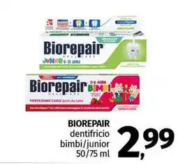 Pam BIOREPAIR dentifricio bimbi/junior offerta