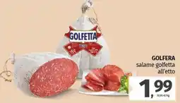 Pam GOLFERA salame golfetta all'etto offerta