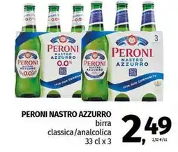 Pam PERONI NASTRO AZZURRO birra classica/analcolica offerta