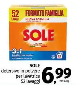 Pam SOLE detersivo in polvere per lavatrice offerta