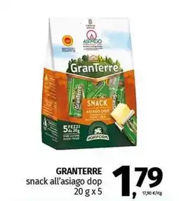 Pam GRANTERRE snack all'asiago dop offerta