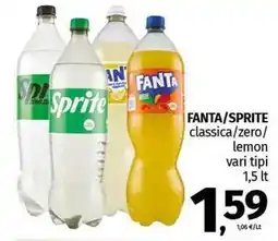 Pam FANTA/SPRITE classica/zero/ lemon vari tipi offerta