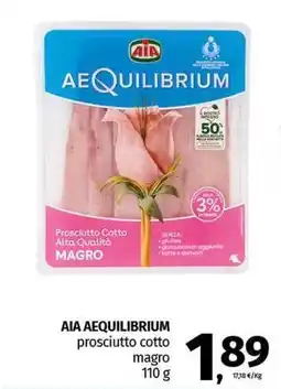 Pam AIA AEQUILIBRIUM prosciutto cotto magro offerta
