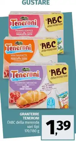 Pam GRANTERRE TENERONI L'ABC della merenda vari tipi offerta