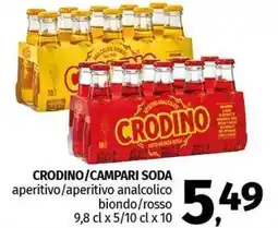 Pam CRODINO/CAMPARI SODA aperitivo/aperitivo analcolico biondo/rosso offerta