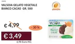 Prezzemolo e Vitale Valsoia gelato vegetale bianco cacao offerta