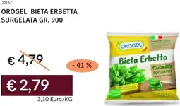 Prezzemolo e Vitale Orogel bieta erbetta surgelata offerta