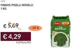 Prezzemolo e Vitale Findus piselli novelli offerta