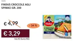 Prezzemolo e Vitale Findus croccole agli spinaci offerta
