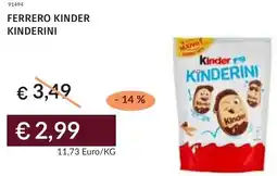 Prezzemolo e Vitale Ferrero kinder kinderini offerta