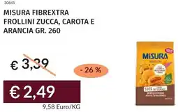 Prezzemolo e Vitale Misura fibrextra frollini zucca, carota e arancia offerta