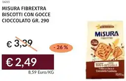 Prezzemolo e Vitale Misura fibrextra biscotti con gocce cioccolato offerta