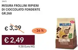 Prezzemolo e Vitale Misura frollini ripieni di cioccolato fondente offerta