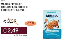 Prezzemolo e Vitale Misura privolat frollini con gocce di cioccolato offerta
