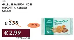 Prezzemolo e Vitale Galbusera buoni cosi biscotti ai cereali offerta