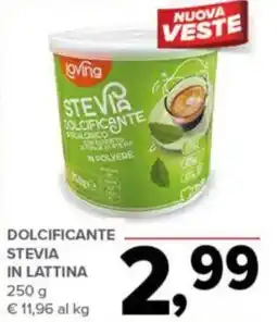 Todis Dolcificante stevia in lattina LOVING offerta
