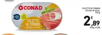 Spazio Conad Filetti Di Tonno 170g offerta