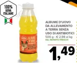 Todis Albume d'uovo da allevamento a terra senza uso di antibiotici offerta