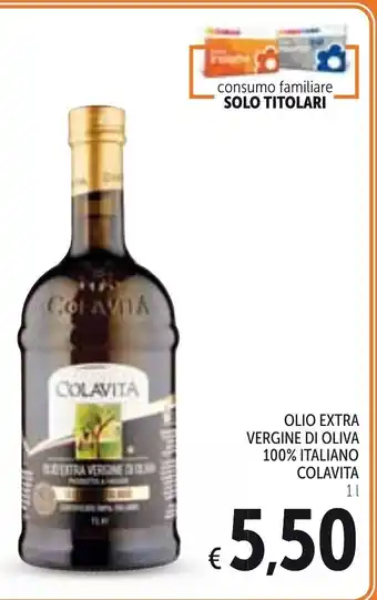 Spazio Conad Olio Extra Vergine Di Oliva 100% Italiano Colavita 1L offerta