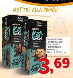 Todis Cookies keto-classico con cioccolato-cioccolato fondente offerta