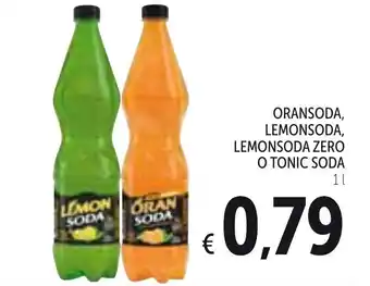 Spazio Conad Oransoda, Lemonsoda, Lemonsoda Zero O Tonic Soda 1L offerta