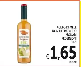 Spazio Conad Aceto Di Mele Non Filtrato Bio Monari Federzoni 50cl offerta