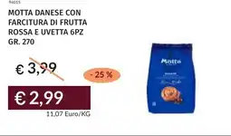 Prezzemolo e Vitale Motta danese con farcitura di frutta rossa e uvetta 6pz offerta