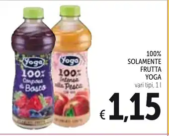 Spazio Conad Yoga 100% Solamente Frutta 1L offerta