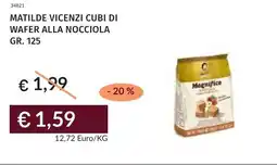 Prezzemolo e Vitale Matilde vicenzi cubi di wafer alla nocciola offerta