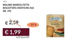 Prezzemolo e Vitale Mulino bianco fette biscottate rustiche x40 offerta