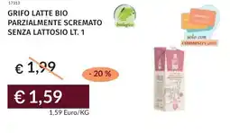 Prezzemolo e Vitale Grifo latte bio parzialmente scremato senza lattosio offerta