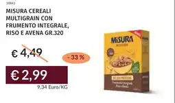 Prezzemolo e Vitale Misura cereali multigrain con frumento integrale, riso e avena offerta