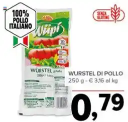 Todis Wurstel wurstel di pollo offerta