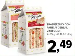 Todis Tramezzino con pane ai cereali vari gusti RIVA offerta