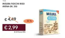 Prezzemolo e Vitale Misura fiocchi riso avena offerta
