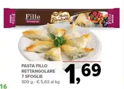 Todis Pasta fillo rettangolare 7 sfoglie offerta