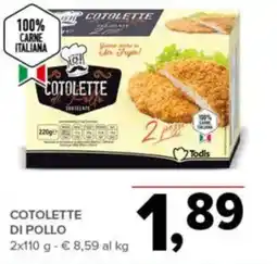 Todis Cotolette di pollo offerta