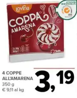 Todis Loving 4 coppe all'amarena offerta